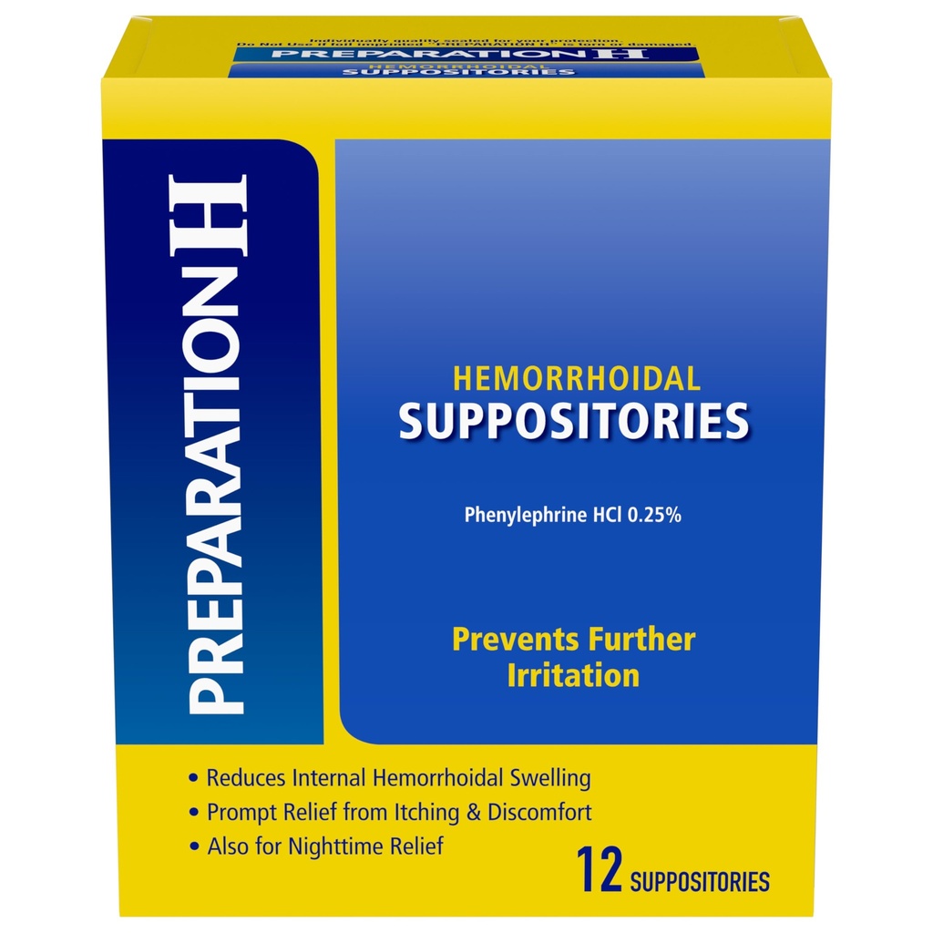 Préparation H Hypothèses hémorroïdes pour les démangeaisons et le soulagement du malaise - 12 Compte (paquet de 1)