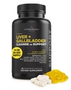 Livingood quotidien foie et Gallbladder nettoyage ou supplément de soutien avec le chardon de lait, la bile d'oxygène, les sels de bile, enzymes digestives et extrait de feuille d'artichaut, la santé digestive et le soutien du foie, 56 capsules