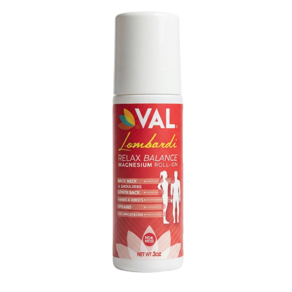 VAL Magnésium Roll-On pour Relief articulaire & Muscles , Magnésium de Zechstein à action rapide avec Arnica, Mentol & Extraits de plantes , Relief de la douleur naturelle , 3oz , Pas de mess, Non-Greasy