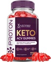 Laboratoires justifiés Proton Protein Keto ACV Gummies Advanced Formula 1000MG Proton Keto Gummies Apple Cider Vinegar Boost Formulé avec Pomegranate Beet Juice Powder B12 Vegan Non OGM 60 Gummys