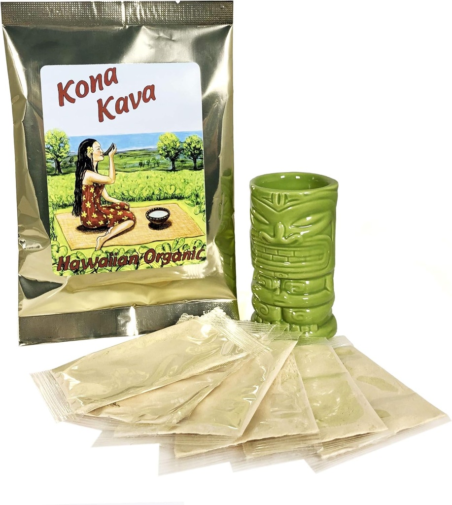 Kona Kava Instantané 30% Kavalactone Kava Boissons simples - Tropical - 6 Pack