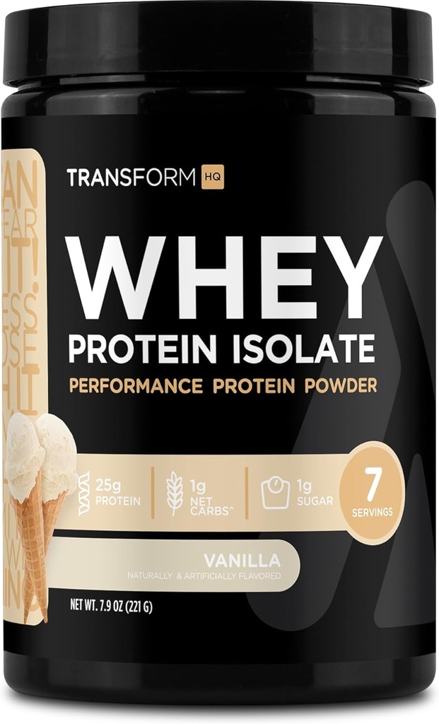 TransformHQ Whey Protein Isolate (WPI) Vanilla Flavored 7 Servings - Preformance Protein Powder