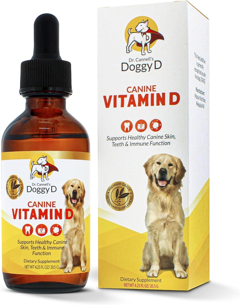Vitamine D3 liquide pour chiens Chats, 60mL, 60 Compte à 1ml Dose