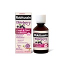 Robitussine Longerberry Toux + Congestion thoracique DM Médecine de la toux pour enfants, soulagement de la congestion thoracique et sirop de toux - 4 Fl Oz