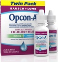 Opcon-A Allergy Eye Drops, Antihistamine et Redness Relief for Itchy, Red Eye, Soothes Irritation de Pollen, Ragweed, Grass, Animal Hair and Dander Clinically Proven Formula, 0,5 Fl Oz (paquet de 2)