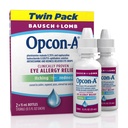 Opcon-A Allergy Eye Drops, Antihistamine et Redness Relief for Itchy, Red Eye, Soothes Irritation de Pollen, Ragweed, Grass, Animal Hair and Dander Clinically Proven Formula, 0,5 Fl Oz (paquet de 2)