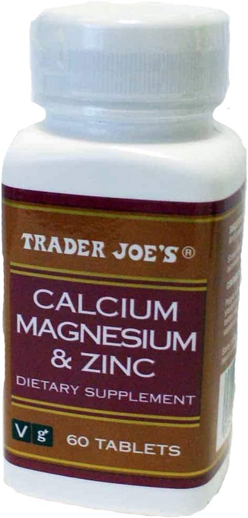 Trader Joe's Calcium Magnésium & Zinc, 60 comprimés
