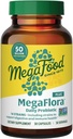 MegaFood MegaFlora Probiotic Plus - Probiotiques pour les femmes et les hommes santé digestive- 50 milliards CFU et 14 souches - Supplément de soutien immunitaire - Végétarien - 30 capsules