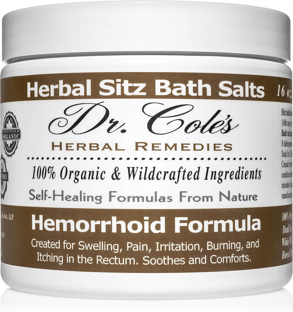 Soin de bain Herbal Sitz – Sels biologiques de bain à base de plantes pour le confort et la détente – formule douce, naturelle – (blanc)