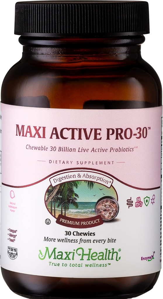 Maxi Active Pro-30TM Comprimés à croquer Friendly Bubble Gum Flavor