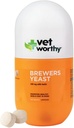 Vet Worthy Brewer Extrêmes Chewables pour chiens - Supplément quotidien pour chien pour soutenir la peau et le manteau sains - Supplément Brewers avec zinc, fer, complexe vitamine B - Aromatisé à l'ail, 300 comprimés