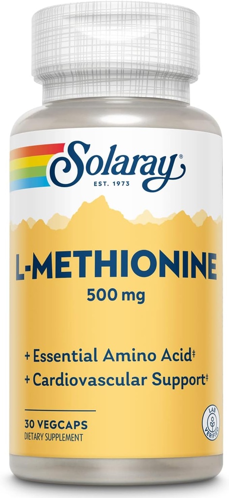 SOLARAY L-Méthionine Supplément, 500 mg