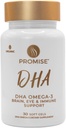 Promesse DHA prénatale - Pharmaceutique de grade Oméga-3 DHA (3 mois d'approvisionnement) Aromatisé aux fraises une fois par jour avec 290 mg de DHA. Tous les DHA prénatals naturels pour le développement du cerveau et des yeux de bébé