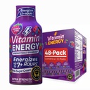 Vitamine Energy Mood+ Extra Strength Energy Shot Tropical Berry 48 Pack, 260mg Caféine naturelle, B-Vitamines, Rhodiola, Camomille, Mood & Energy Support, Zéro Sucre, Sans gluten, Vegan, 1.93 fl oz