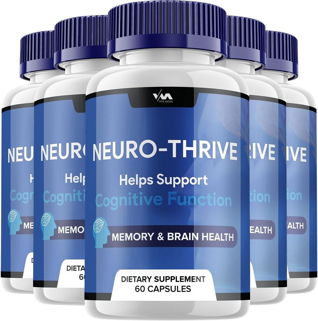 Neuro Thrive Brain Supplement Capsules – NeuroThrive Pills, Neuro Thrive Cognitive Support and Reviews, 300 Capsules