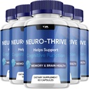 Neuro Thrive Cerveau Supplément Capsules – pilules NeuroThrive, soutien cognitif et examens Neuro Thrive, 300 capsules