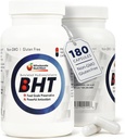 Grossiste Nutrition BHT Supplément Capsules - 250mg Potent Antioxydant - Non-OGM, sans gluten - Améliorer la préservation de l'huile/fat - Hydroxytoluène pur butylé pour les aliments/huiles - 180 capsules