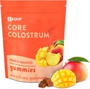 Les aliments d'équipement Coquillages de colostrum de base, Delicious 1g Par Seving Grass Supplément de colostrum de Fed - Gut Santé, Immunité, Récupération, Cheveux et Peau - 60 Coquillages de colostrum de Bovin, 30 portions, Mango de pêche