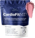 1MD Nutrition CardioFitMD - Beets végétaliens Superfood Céto-friendly - Supplément à l'oxyde nitrique - Poudre de racine de betterave - Boissons à haute fibre - 30 jours