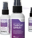 TriGuard Plus Throat Spray à la Gorge. Extrait de mûre, extrait de feuille d'olive et colloïdal argent Eau 3-en-1 Immune Support Spray à la Gorge.