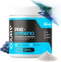 COURA Berries de préentraînement Flavor 300g - 10.5 Ounces - Poudre de protéines - Energy Boost - Supports Focus et Endurance - Cordyceps - Idéal pour les athlètes - Sans gluten