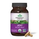 INDE ORGANIQUE Supplément à base de plantes Joy - Immune Support, favorise la mémoire et la concentration, végétalien, sans gluten, casher, USDA certifié biologique, non OGM, calmant - 90 capsules