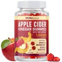 Gommies de vinaigre de cidre de pomme biologique pour la digestion, la désintoxication et la santé de la fonction immunitaire Soutien à 1000MG vinaigre de cidre de pomme par portion avec la mère, vitamine B6, B12 et folate