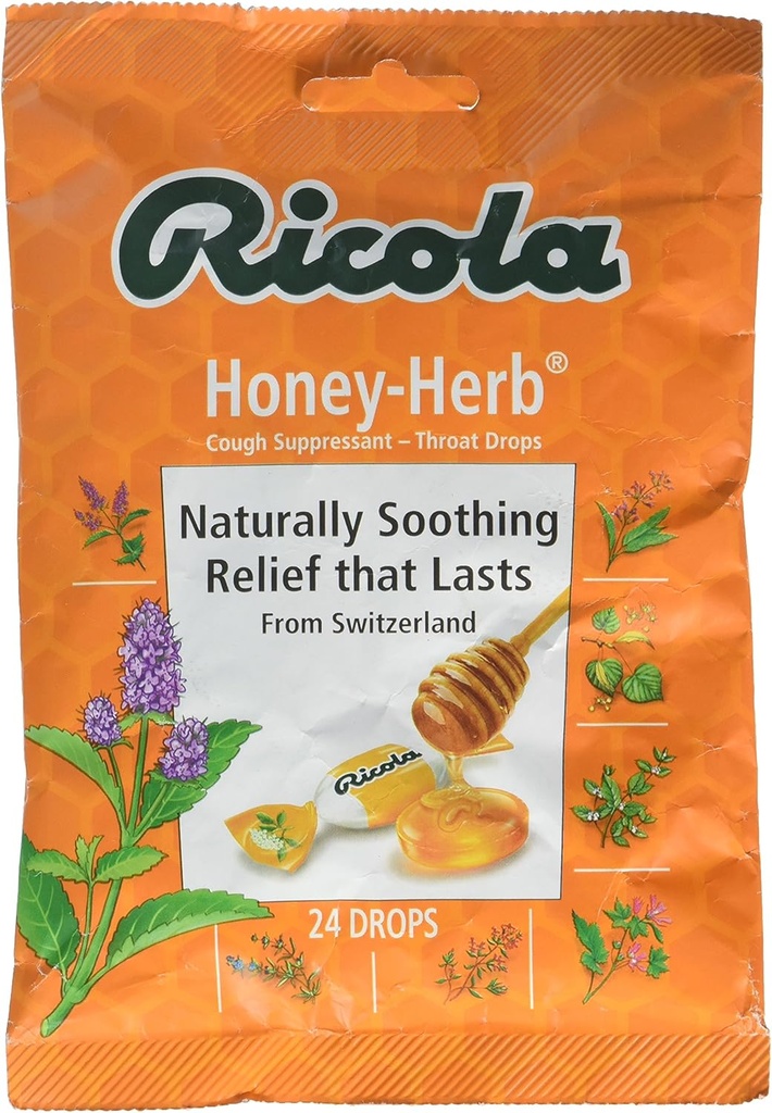 Ricola Herbe de miel naturel 24 gouttes