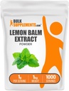 BulkSupplements.com Poudre d'extrait de baume de citron - Melissa Officinalis, Poudre de baume de citron - Vegan & sans gluten, 1g par portion, 1kg (2,2 lbs) (paquet de 1)