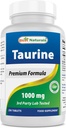 Meilleurs naturels Taurine 1000 mg 250 comprimés - Soutient la santé oculaire, l'activité cellulaire saine et la santé cardiovasculaire