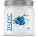Nutrition métabolique - TRIPEP - Acide amino à chaîne Tri-Peptide, poudre BCAA, supplément d'entraînement avant intra, framboise bleue, 400 grammes (40 portions)