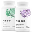 THORNE - Adaptogen & Adrenal Support Bundle - Natural Solutions for Coping with Stress - Rhodiola and Adrenal Cortex - 60 Servings