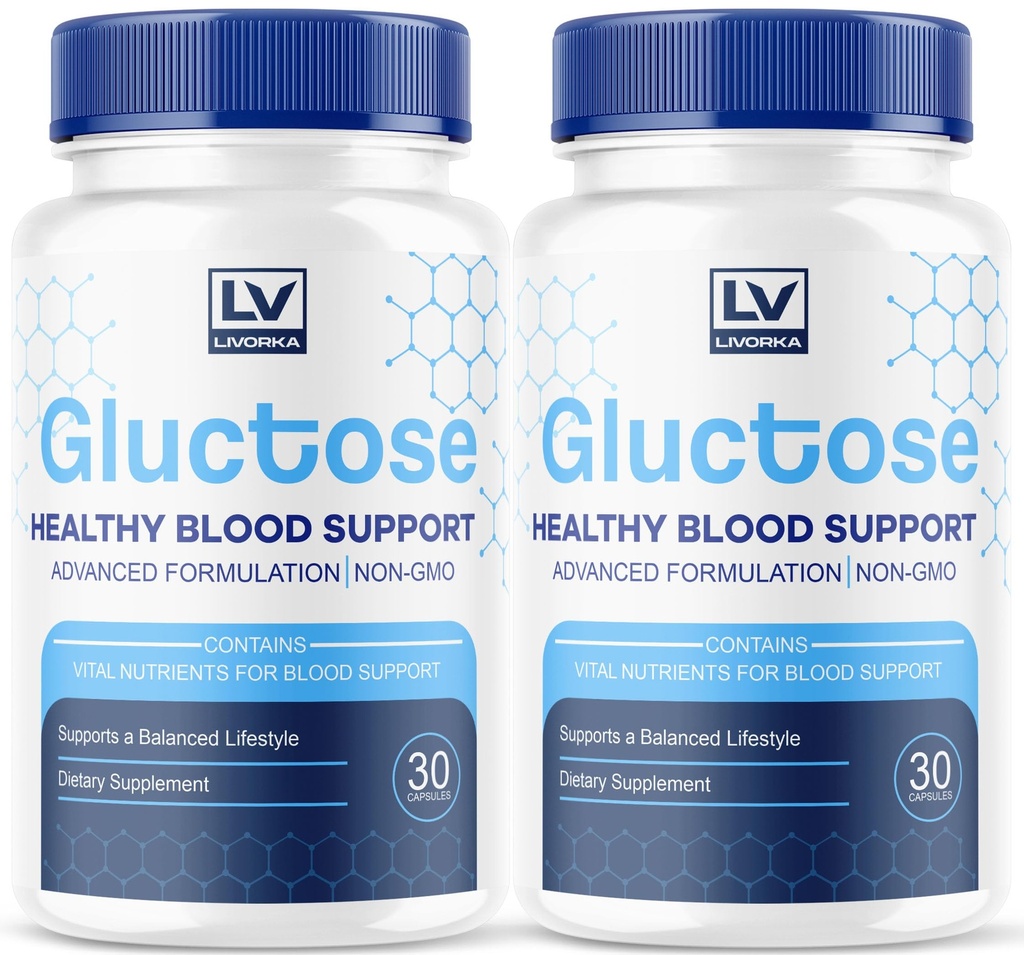 (2 packs) Gluctose Soutien du sang avancé, Gluctose, Gluctose - Supplément de soutien du sang avancé, Capsules de soutien du supplément de glucose - Toutes les formules naturelles, 60 Capsules pendant 2 mois