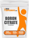 BulkSupplements.com Citrate de bore en poudre - supplément de bore pour les hommes et les femmes, grade alimentaire - pour le soutien des os et des articulations, 100mg par portion, 500g (1,1 lb) (paquet de 1)