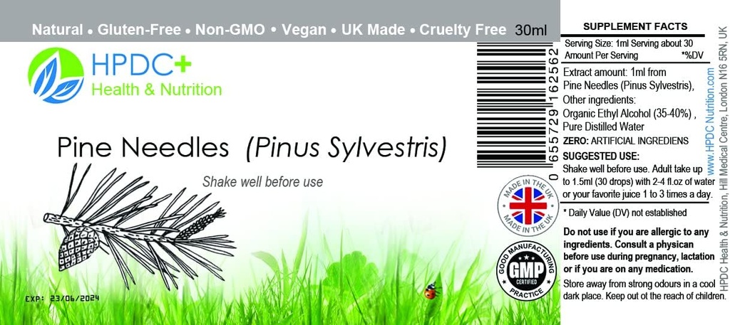 HPDC+ Santé et nutrition Formule acide SHIKIMIQUE SURAMIN – Aiguilles de pin, Anis étoilé, Fenouil – Extrait de teinture – 1 fl oz / 30ml
