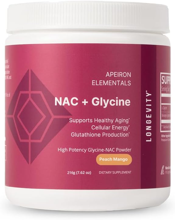 NAC + Poudre de Glycine - 2500mg - Production de glutathione, support immunitaire et énergie cellulaire