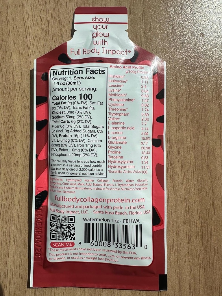 Complément de protéines de collagène liquide 16 000mg (16g) de peptides de collagène hydrolysés de types I et III pour cheveux, peau, ongles et articulations sains, paquet de 1 oz (paquet d'essai - 2 de chaque saveur)