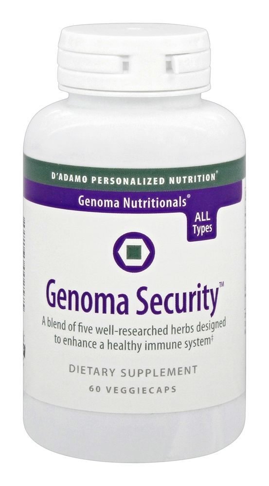 D'Adamo personnalisation de la nutrition Genoma Sécurité, 60 comte