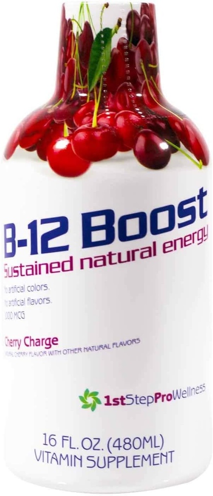 High Performance Fitness INC. 1ère étape liquide B-12, frais de cerise, 16 onces fluides