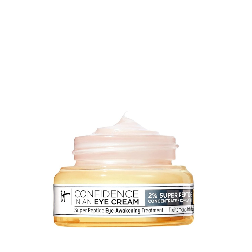 IT Cosmétiques Confiance dans une crème pour les yeux - Anti vieillissement Peptide Crème pour les yeux pour les cercles et rides sombres, Hydratation 48HR légère, 2% Super Peptide Concentré, Smooth & Brighten Undereye, Tous types de peau