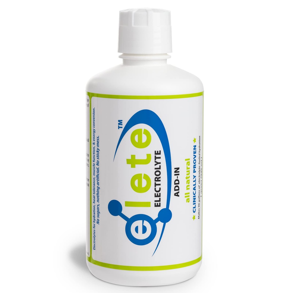elete Electrolyte Add-in Hydratation gouttes de sodium, Magnésium, Potassium & Trace Minéraux , Tout naturel , Tout naturel , Jambe et Crampe musculaire , Transformer toute boisson en une boisson sportive , 32oz