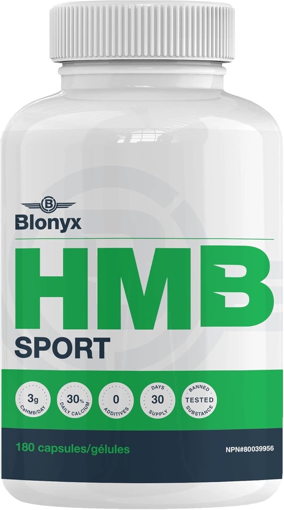 Capsules Sport HMB - 3g de haute pureté quotidienne HMB, améliore la performance et la récupération, réduit la douleur musculaire, 30 jours d'approvisionnement