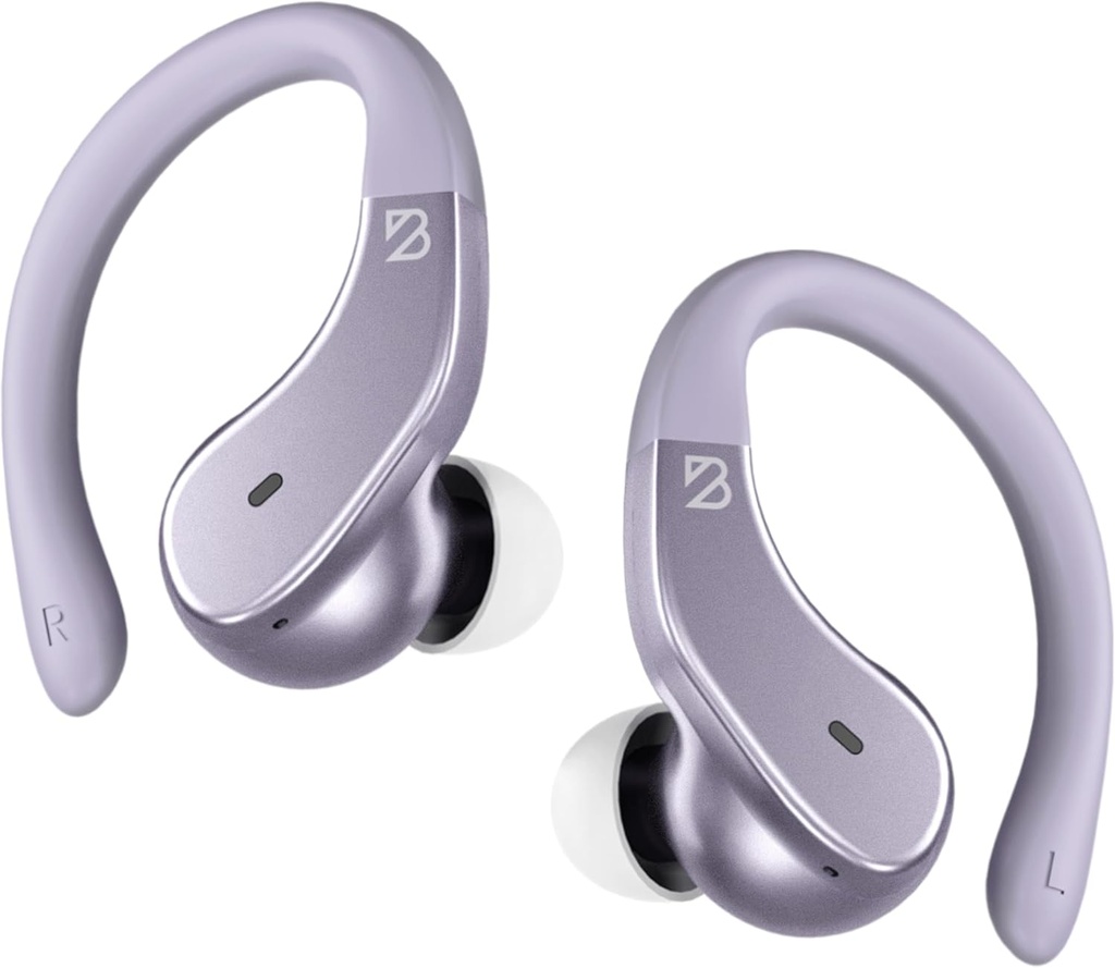 Back Bay Audio - Ecouteurs sans fil de Runner Casques Bluetooth pour les sports, Crocheter sur l'oreille Buds, Basse profonde, Wrap autour des écouteurs avec des écouteurs pour la course, casques sans fil d'entraînement pour le gym