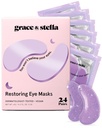 grace & stella Retinol sous les yeux Patchs pour Yeux Puffy et Cercles Noirs - Restaurer Gel sous les yeux Masques avec l'acide hyaluronique - Soin végétalien sans cruauté, Cadeaux d'anniversaire pour les femmes (Purple, 24 paires)