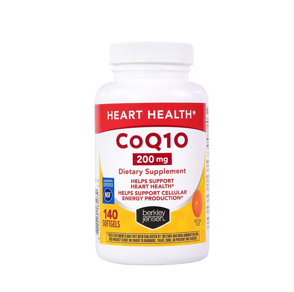 Supplément alimentaire Berkley Jensen, Coq10, 200 mg, 140 Nombre
