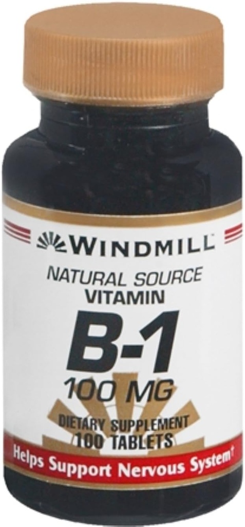 Vitamin B-1 100 mg Tablets 100 Tablets (Pack of 2)