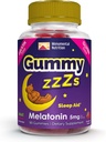 Gummy ZZZs Melatonin - Gummies de sommeil 5 mg - Fraise Flavor - 90 Compte - Vegan-friendly, sans gélatine et sans gluten - Halal et certifié Kosher - Gummies de nuit pour hommes et femmes