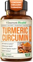 Supplément curcumin curcumin curcumin avec extrait de poivre noir - Turcuma biologique haute puissance 1200mg et 95% Curcuminoïdes pour la santé articulaire et digestive - Supplément de soutien conjoint - 60 Capsules Vegan Curcuma