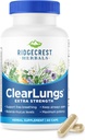 RidgeCrest Herbals ClearLungs Extra Strength, Natural Lung, Nasal Health Formula, Bronchial, Respiratory, Sinus, Mucus Support (60 Caps, 30 Serv)