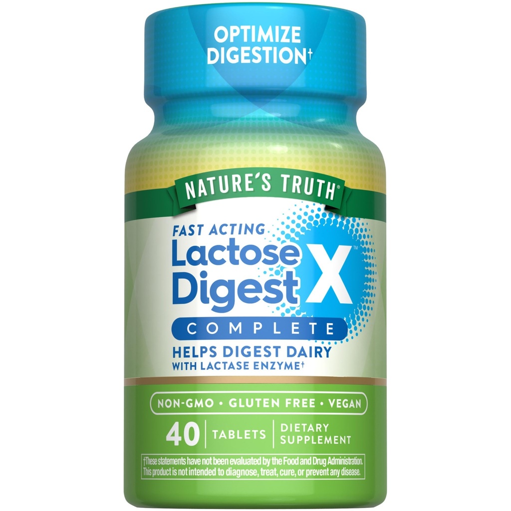 Nature's Truth Lactose Digest Pills Fast Acting (en anglais seulement) pour les adultes avec Enzyme de lactase